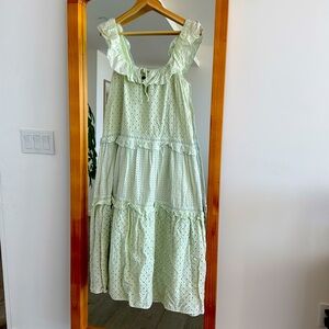 Zara eyelet tiered dress